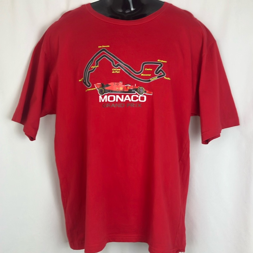 Monaco Grand Prix Red Short Sleeve T-Shirt Men’s Size XXL